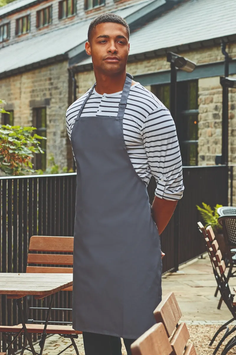 Grey Denim Sustainable Bib Apron (No Pockets)