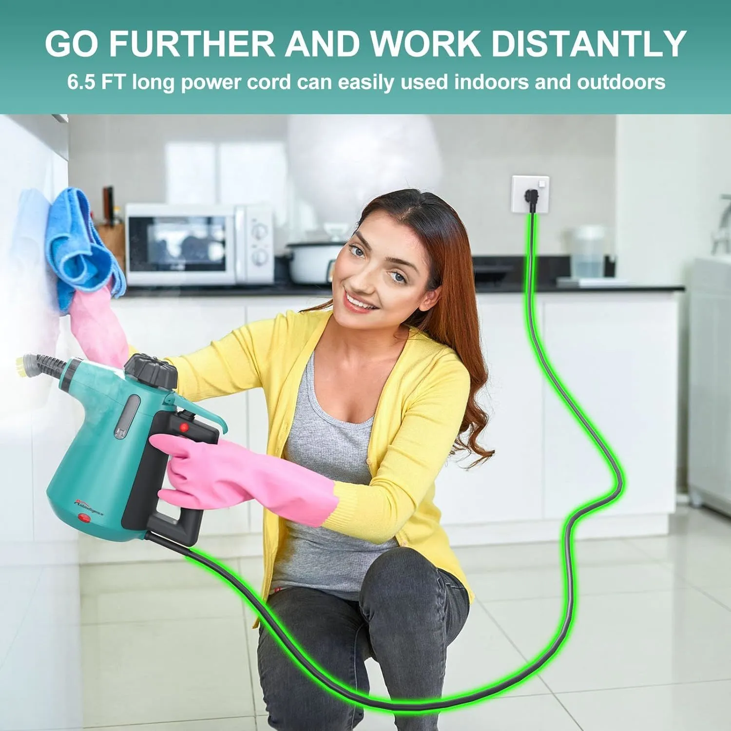 Handheld Steam Cleaner  Home Use Steamer Cleaning