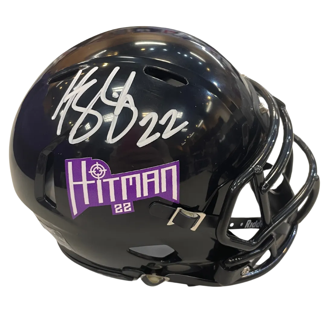 Harrison Smith Autographed Fan HQ Exclusive Hitman Mini Helmet (Numbered Edition - White Autograph)