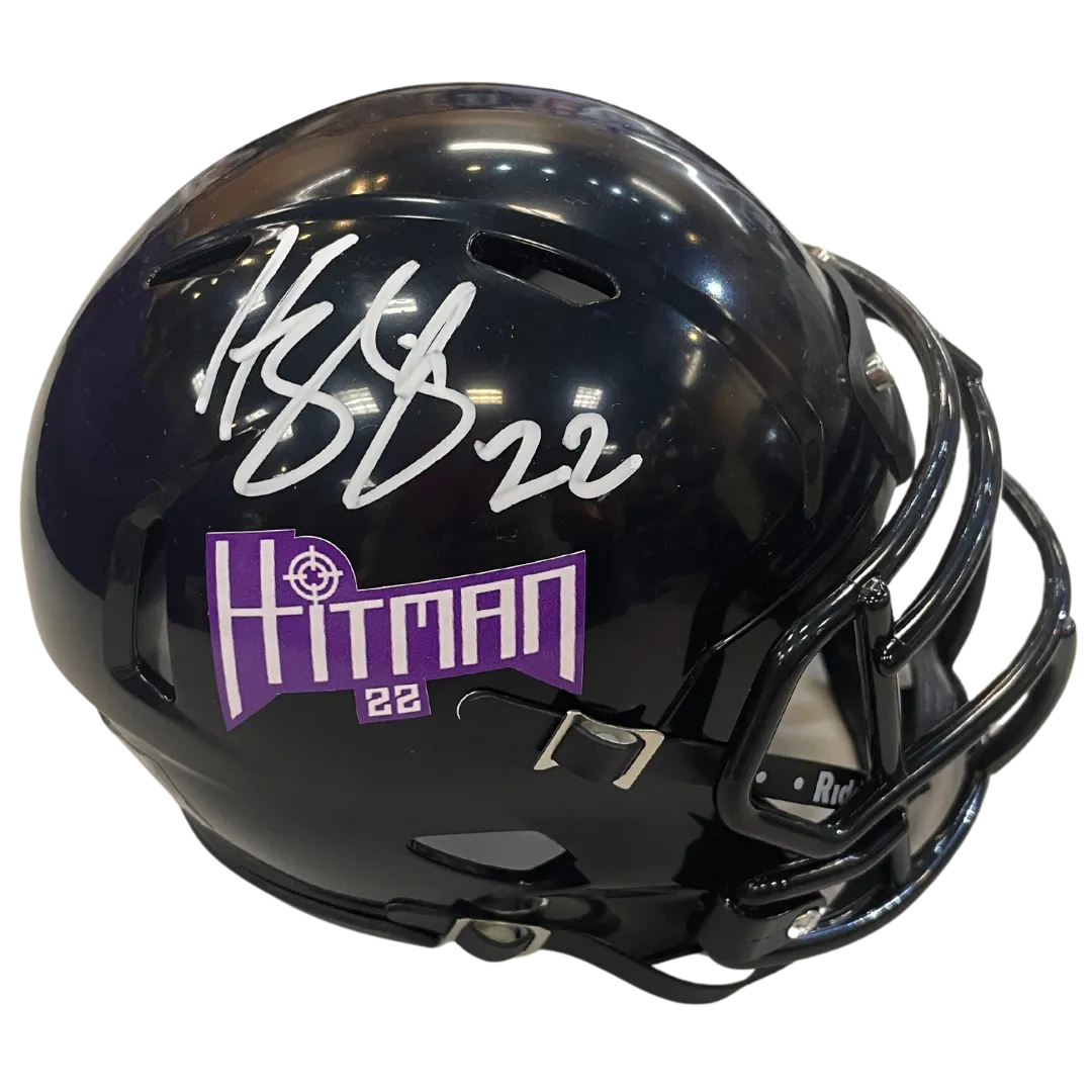 Harrison Smith Autographed Fan HQ Exclusive Hitman Mini Helmet (Numbered Edition - White Autograph)