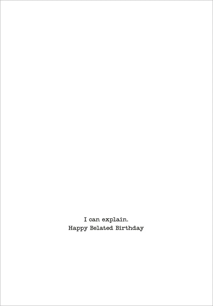 Humorous Belated Birthday Greeting Card - Steamer Ship