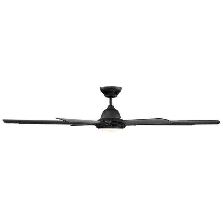 Hydra 80" Eight-Blade Indoor/Outdoor Smart Ceiling Fan with 2700K LED Light Kit and Wall Control