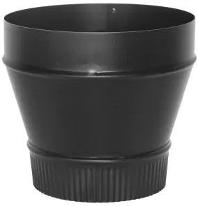 Imperial BM0080 Stove Pipe Reducer, 8 x 7 in, Crimp, 24 ga Thick Wall, Black, Matte :EA: QUANTITY: 1