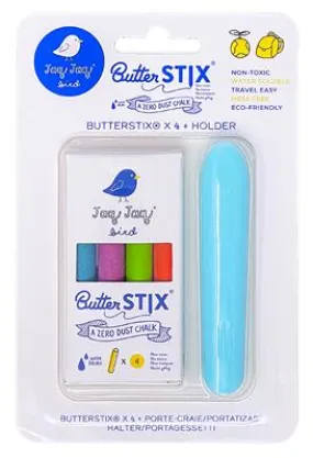 Jaq Jaq Bird Butter Stix dust -free chalks set 4   holder | Mix