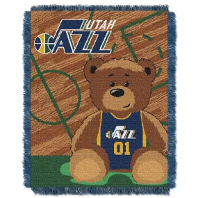 Jazz OFFICIAL National Basketball Association, "Half-Court" Baby 36"x 46" Triple Woven Jacquard Throw by The Northwest Company