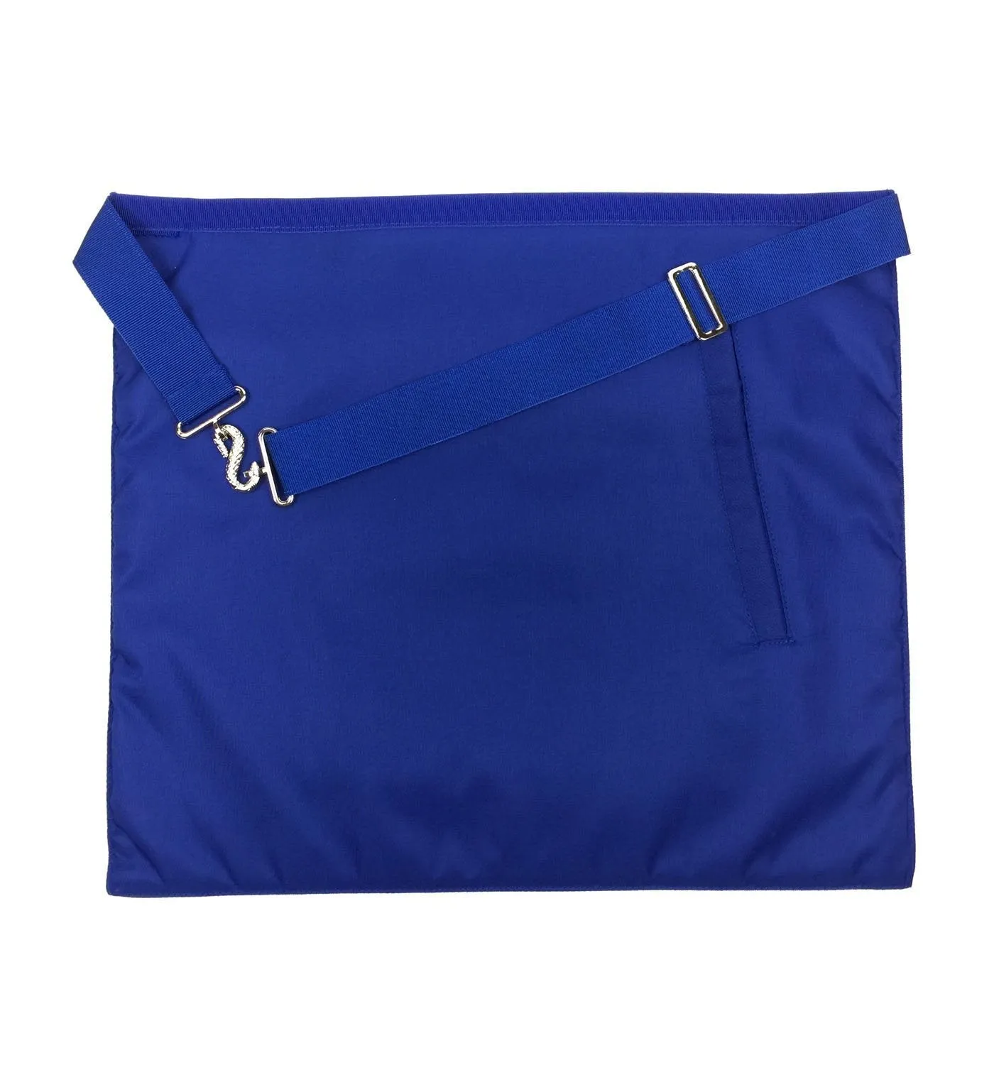 Junior Warden Blue Lodge Officer Apron - Royal Blue Wreath Embroidery