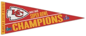 Kansas City Chiefs Super Bowl LVIII (2024) Back-to-Back Champions Premium Felt Collector's Pennant - Wincraft