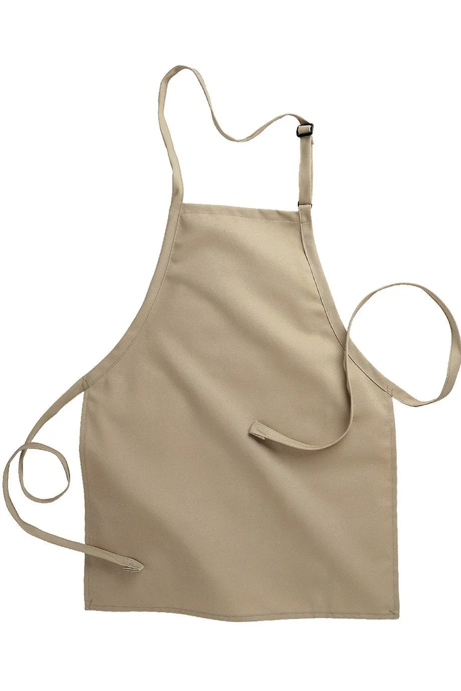 Khaki Bib Adjustable Apron (No Pockets)