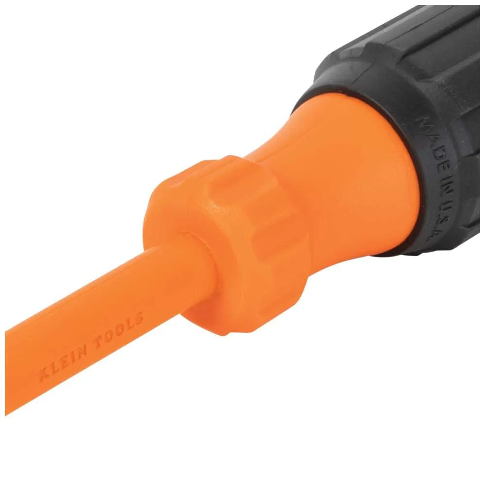 Klein Tools 6824INS Insulated Screwdriver, 1/4-Inch Cabinet Tip, 4-Inch Round Shank