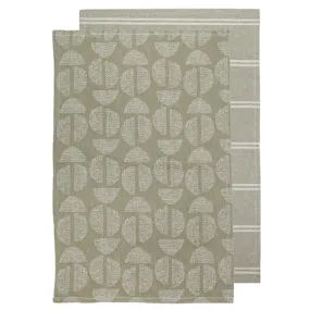 Ladelle Splice Moss 2pk Kitchen Towel