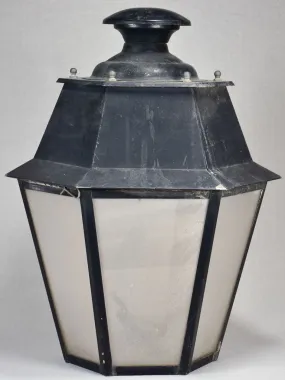 Large antique French lantern with six sides 24¾"