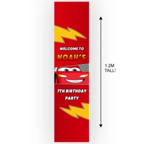 Lightning Cars Personalised Portrait Wall & Door Banner Decoration - 1.2m