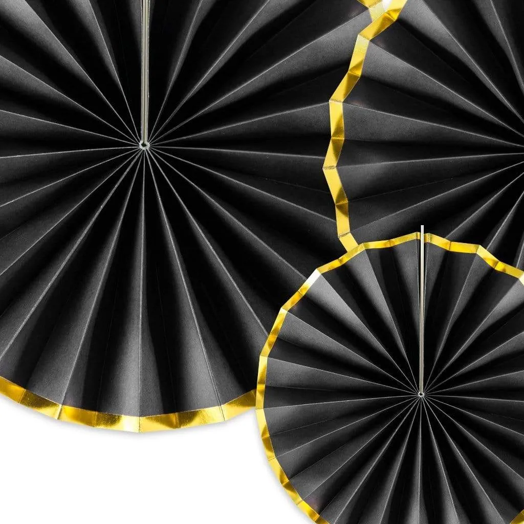 Luxe Fan Rosettes - Black