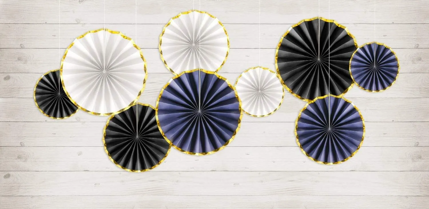 Luxe Fan Rosettes - Black