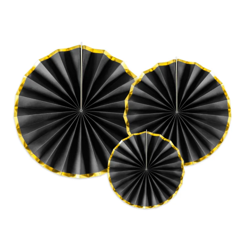 Luxe Fan Rosettes - Black