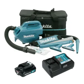 Makita CL121DWA 12V max CXT Vacuum Cleaner With 1 x 2.0Ah Battery, Charger In Bag For Convenient Cleaning