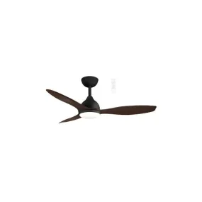 Martec Elite DC 1320mm Ceiling Fan with LED Light Matt Black/Walnut