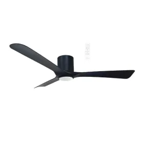 Martec Fresno DC 1320mm Hugger Ceiling Fan with LED Light Matt Black