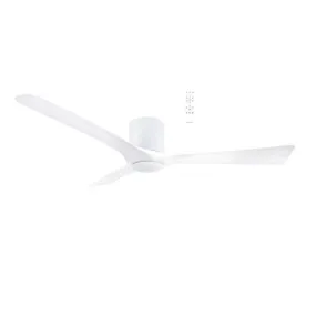 Martec Fresno DC 1320mm Hugger Ceiling Fan with LED Light Matt White