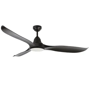 Martec Wave 52in 132cm DC Ceiling Fan with 18W LED CCT Light Matt Black