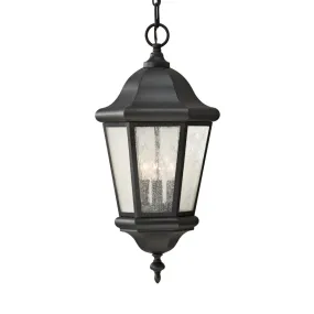 Martinsville 3 lights outdoor hanging lantern black finish