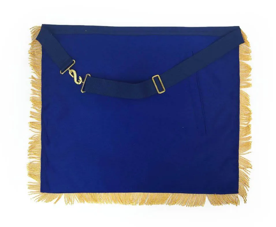 Master Mason Blue Lodge Apron - Royal Blue Machine Embroidery