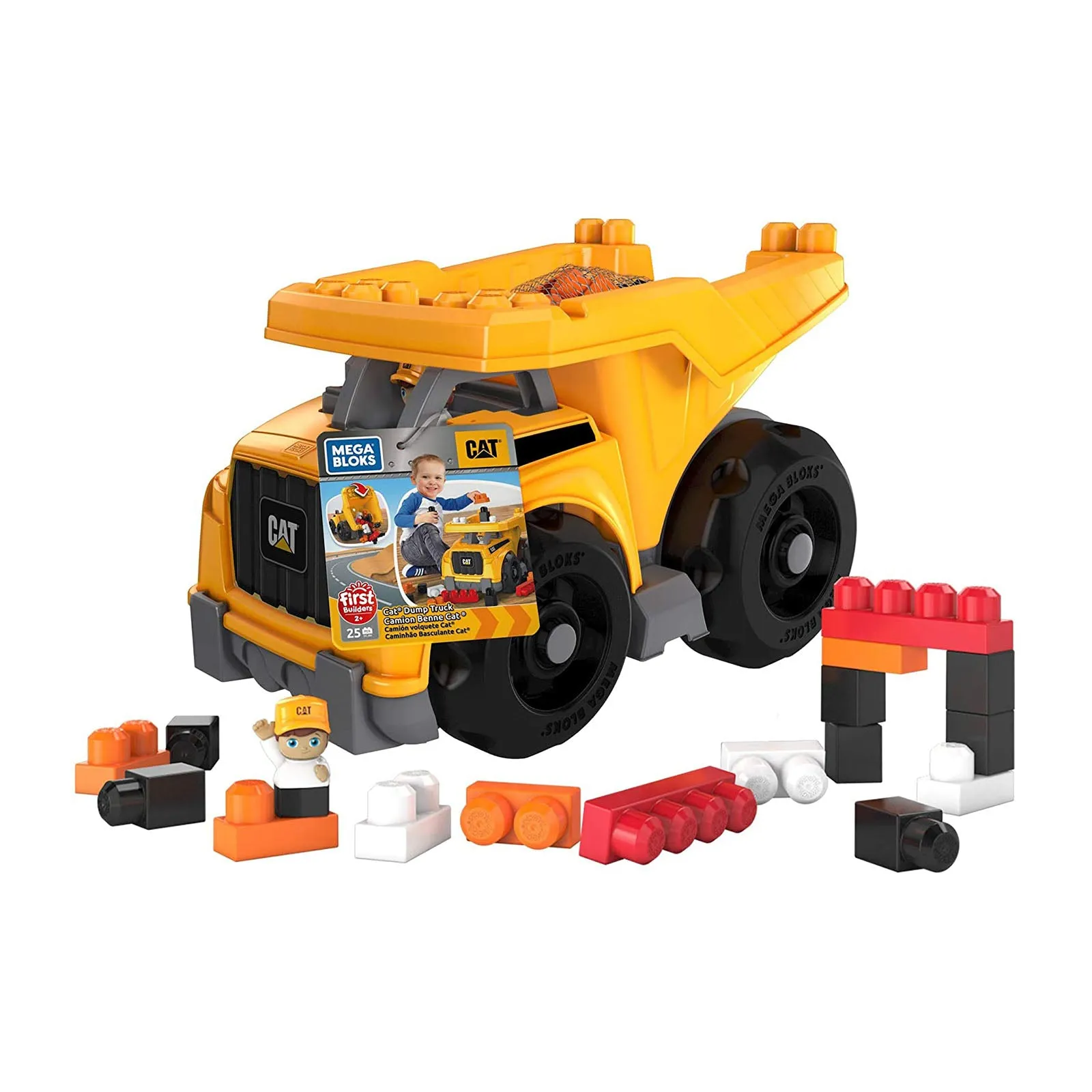 Mega Bloks First Builders Cat Dump Truck With Blocks Play Set