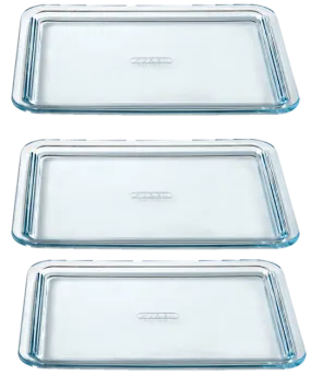 Mini multi-purpose glass oven tray 24 x 19 cm - unit and set