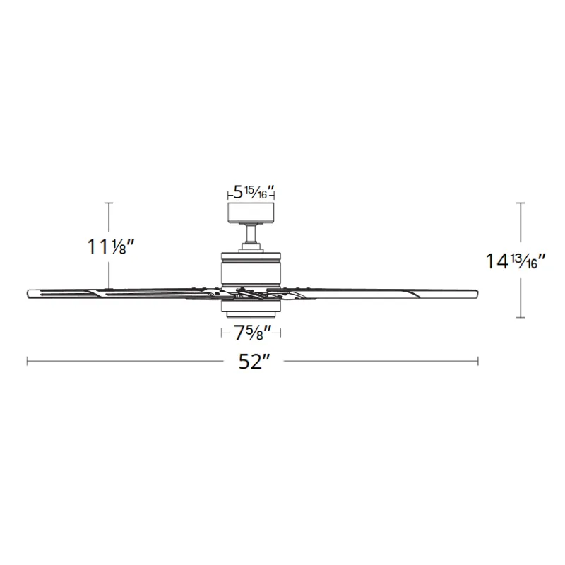 Modern Forms FR-W2001-52L Renegade 52" Indoor/Outdoor Ceiling Fan with LED Light Kit