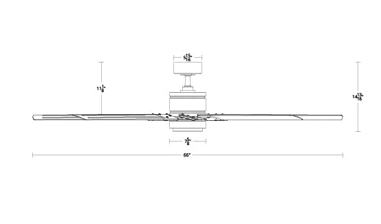 Modern Forms FR-W2001-66L Renegade 66" Indoor/Outdoor Ceiling Fan with LED Light Kit