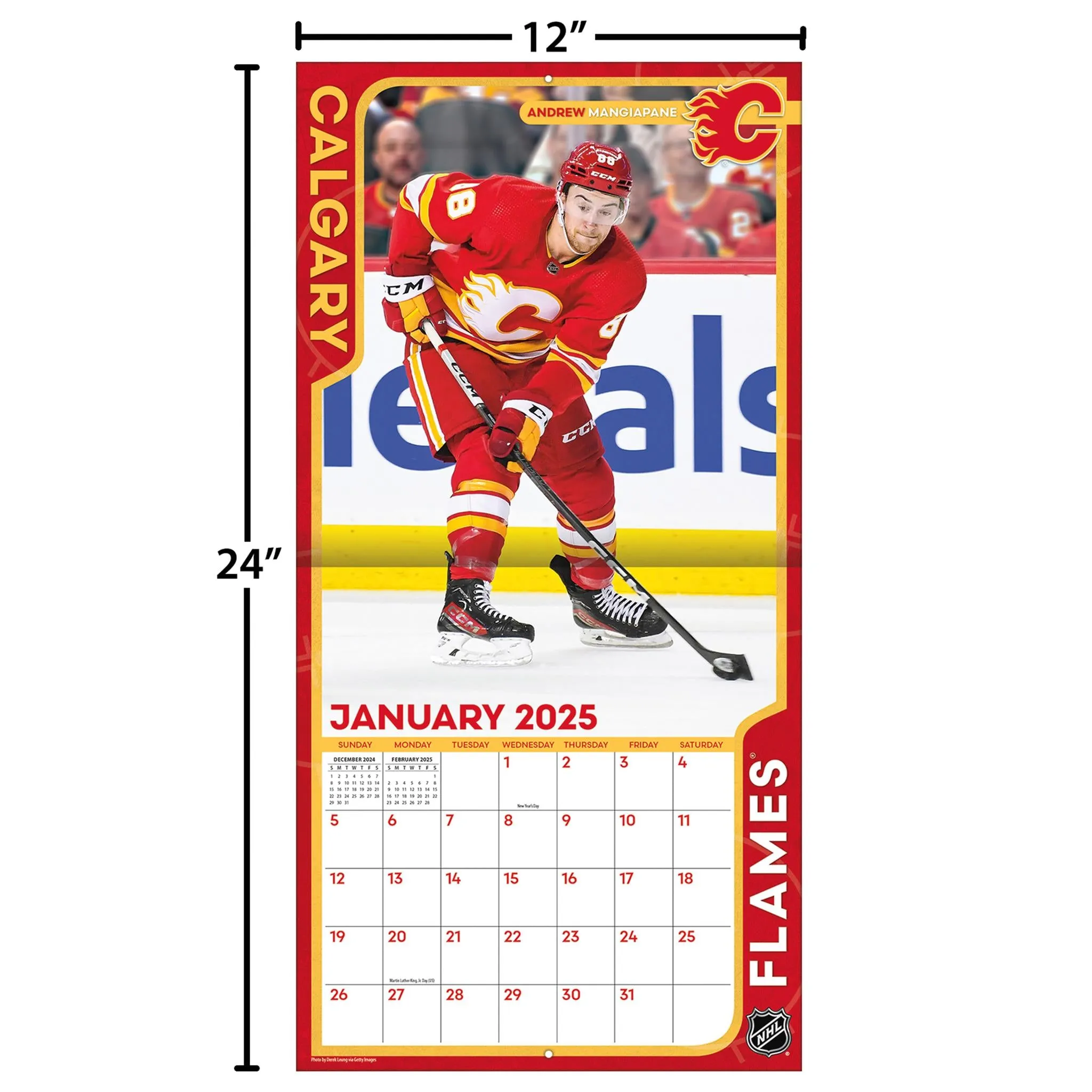 NHL Calgary Flames Wall 2025 Calendar - Online Exclusive