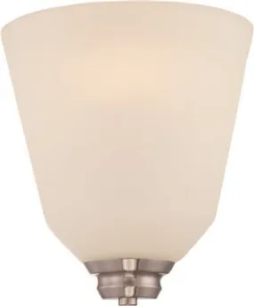 Nuvo Calvin Led Bathroom Wall Sconce Brushed Nickel 8 X 8-7/8 Inch  Uses (1) 9.8-Watt Led Gu24 Base Lamp