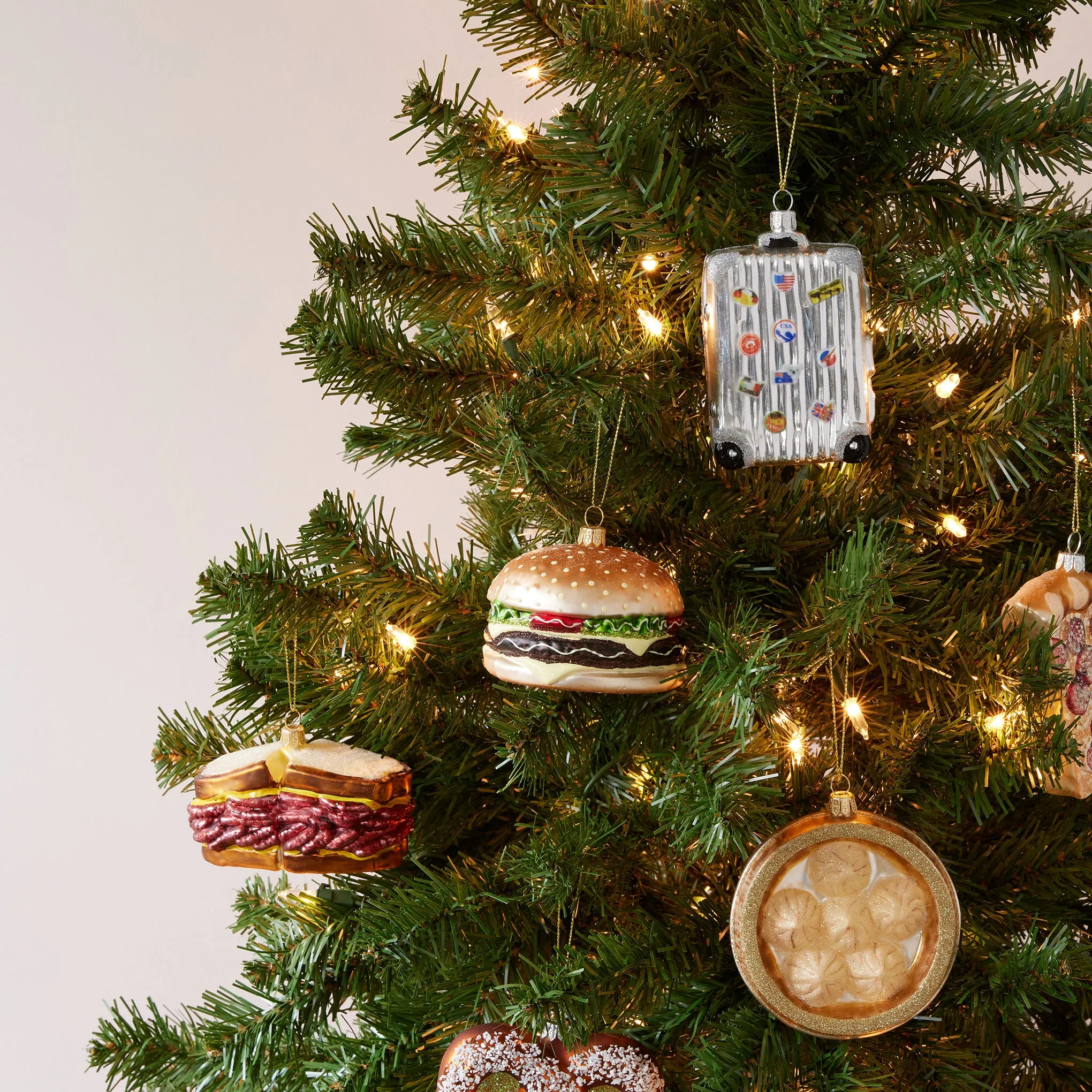 NYC Soup Dumplings Glass Holiday Ornament