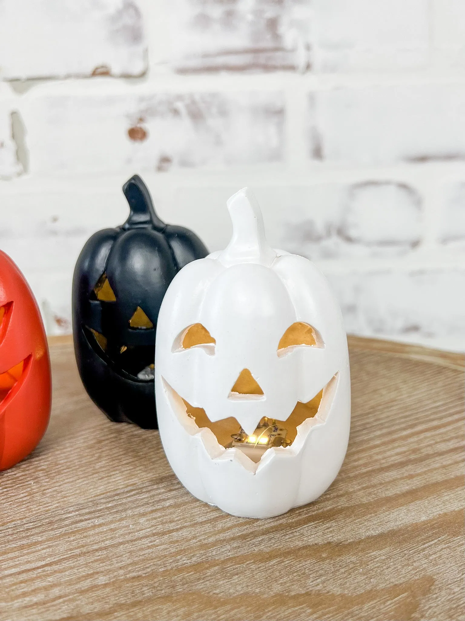 Orange and White Jack O Lanterns