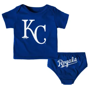 Outerstuff MLB Infants Kansas City Royals Tee & Diaper Mini Uniform Set