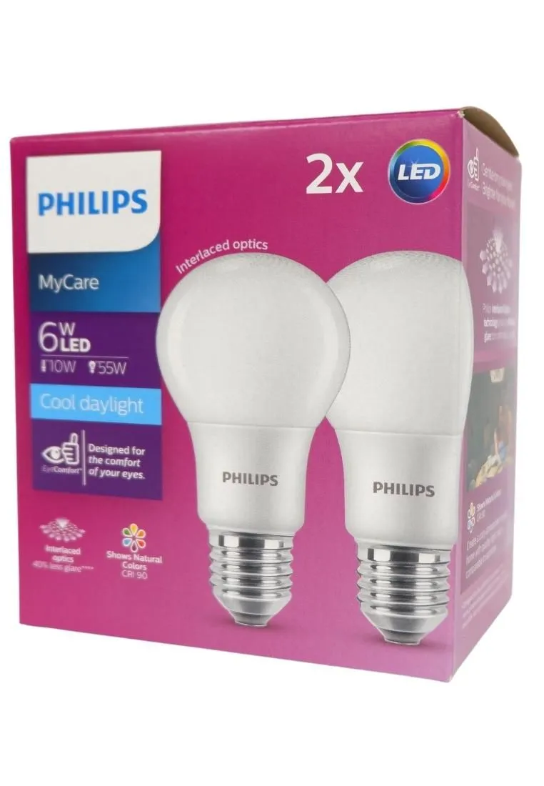 Philips My Care Led Bulb E27 Dl 6500K 230V 2Pack