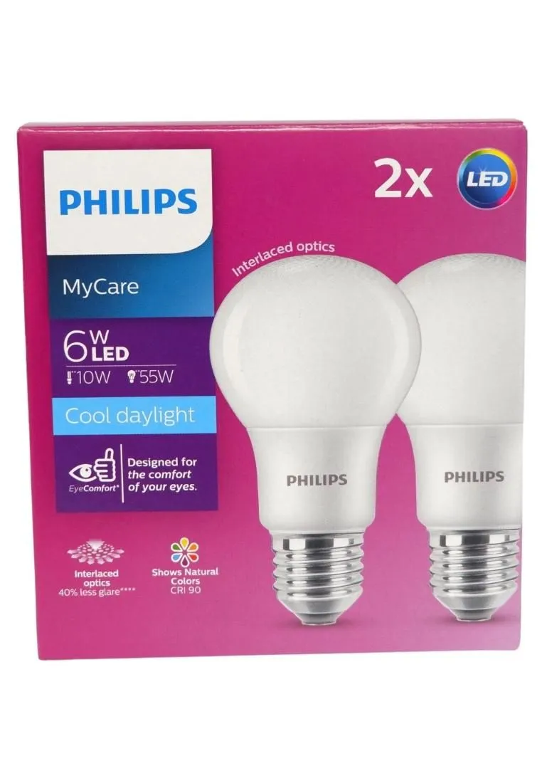 Philips My Care Led Bulb E27 Dl 6500K 230V 2Pack