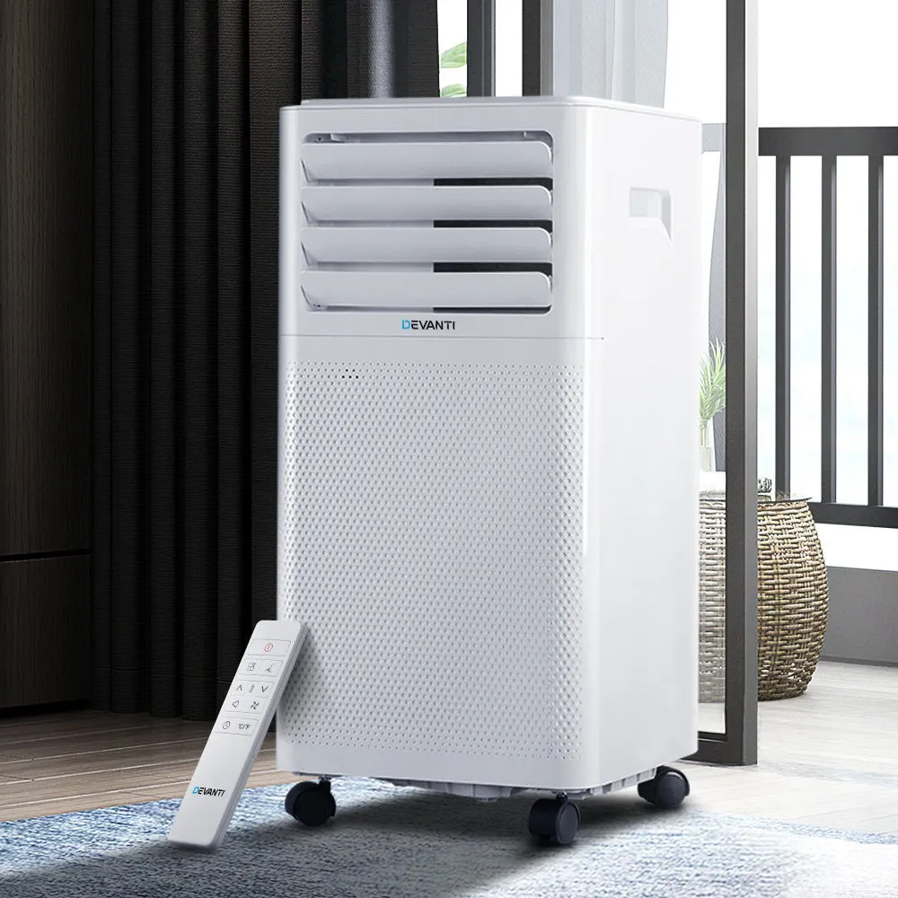 Portable Air Conditioner Cooling Mobile Fan Cooler Dehumidifier White 2000W