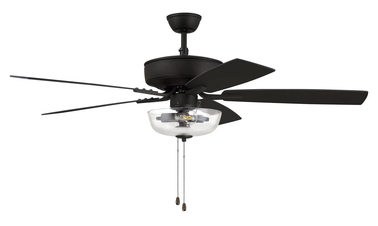 Pro Plus 101 Clear Bowl Light Kit 52" Ceiling Fan in Espresso