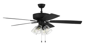 Pro Plus 104 Clear 4-Light Kit 52" Ceiling Fan in Espresso