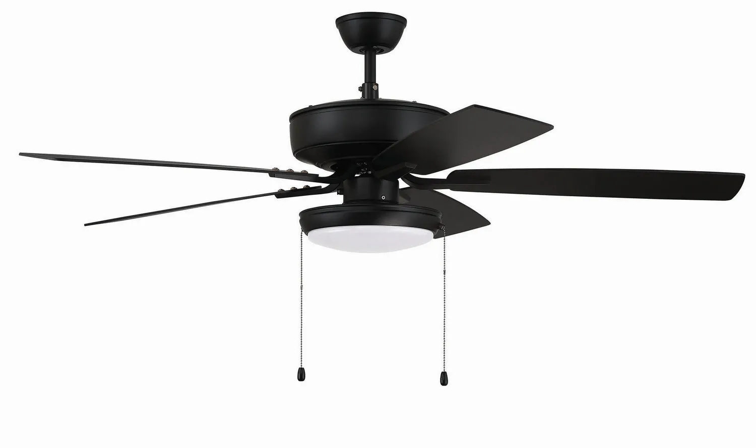 Pro Plus 119 Pan Light Kit 52" Ceiling Fan in Flat Black