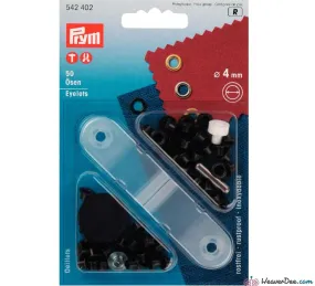 PRYM Eyelets - Black (No-Sew) 4mm - Pack of 50