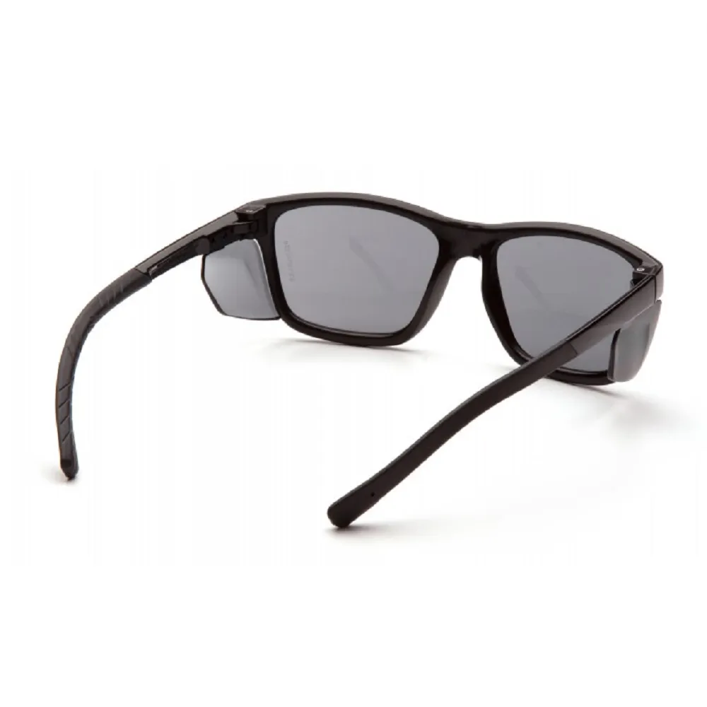 Pyramex Conaire Safety Glasses, Black Frame with Intergrated Side Shields