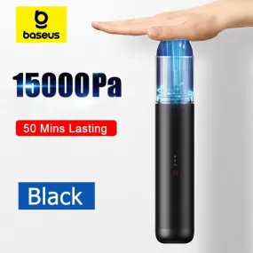 "Baseus 15000Pa Wireless Car Vacuum Cleaner, 2-in-1 Handheld with LED Light"