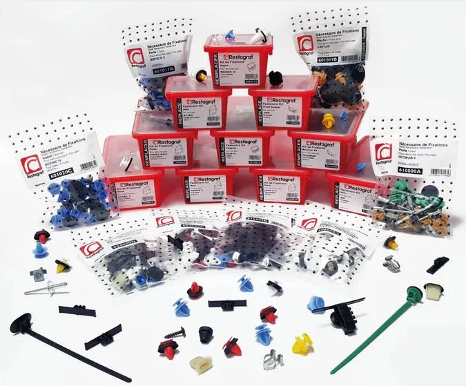 Restagraf Full Bonnet Fixings & Fasteners- Fitting Kit, Kangoo (03.2021 →) , Renault 651001457R , 65 10 014 57R