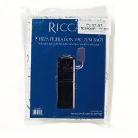 Riccar Central Vacuum HEPA Vacuum Bags (3 Pack) Part # RCB-3