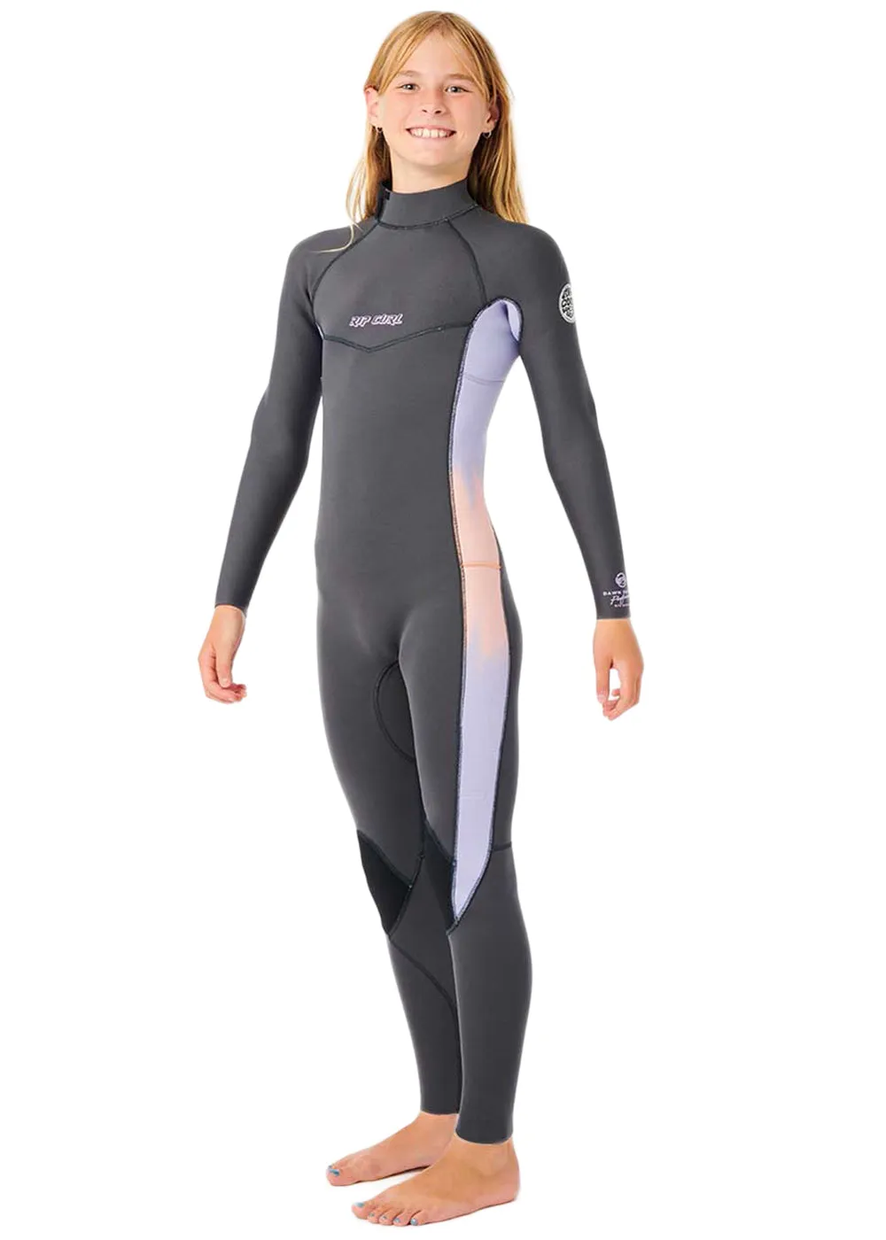 Rip Curl Girls Dawn Patrol 3/2mm Back Zip Steamer Wetsuit