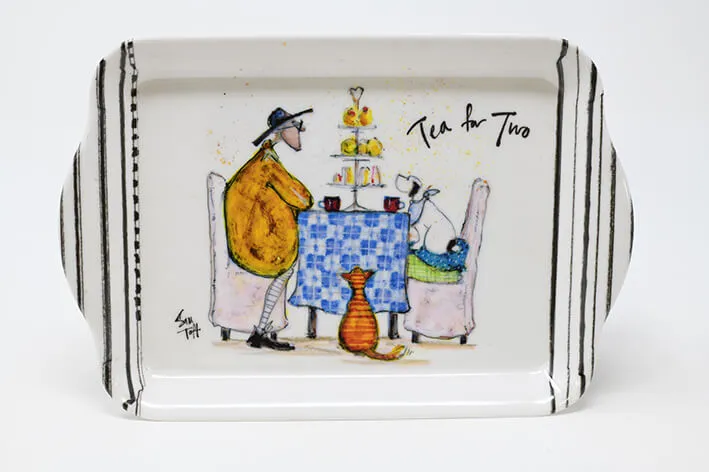 Sam Toft Tea for Two Cat & Dog Scatter Tray