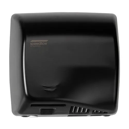 Saniflow® M17AB SPEEDFLOW® PLUS Hand Dryer - Steel Black Epoxy High-Speed HEPA Universal Voltage ADA