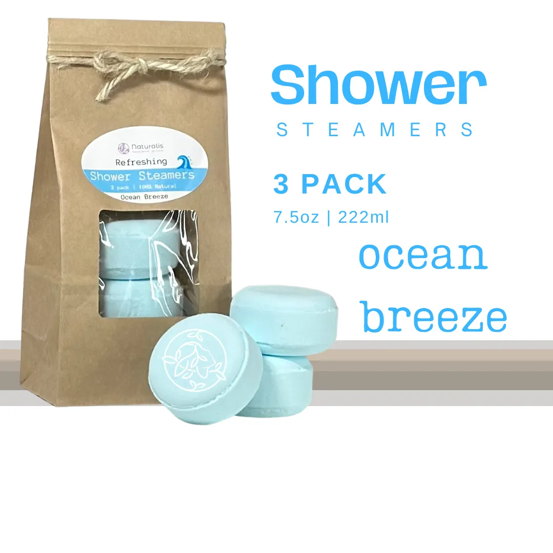 Shower Steamers<br> Ocean Breeze - Refreshing<br< 3 Pack